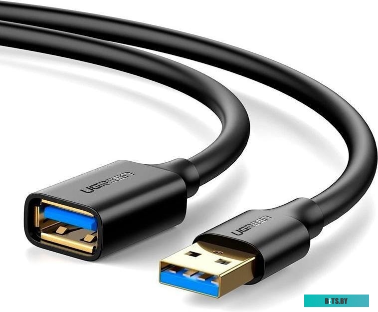 Удлинитель Ugreen US129 USB Type-A - USB Type-A (1.5 м, черный) <30126>