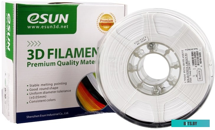 Т0026321 eSUN PET-G 1.75 мм 1000 г (белый непрозрачный)