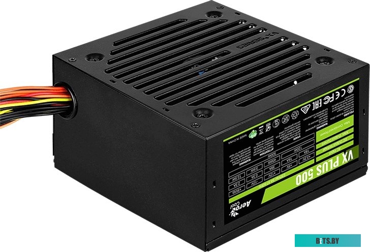 Блок питания 550W Aerocool VX PLUS 550 <550W, (20+4+4+4) pin, (6+2) pin, 3xSATA, 3xMolex, FDD, 12 см, кабель питания, ATX> RTL (4713105962765)