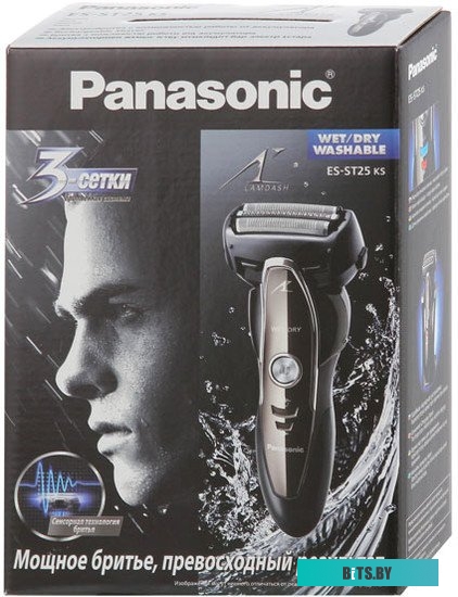 ES-ST25KS820 Бритва сетчатая Panasonic ES-ST25KS820 реж.эл.:3 питан.:аккум. коричневый/черный