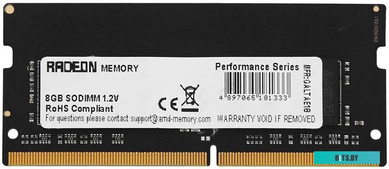 Модуль памяти AMD Radeon R9 Gamer Series 8GB DDR4 SODIMM PC4-25600 R948G3206S2S-U