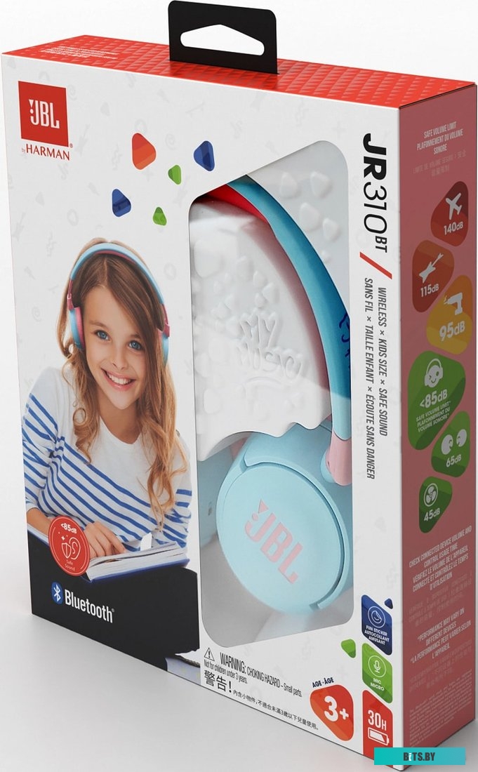 Наушники JBL JR310BT (красный/синий) <JBLJR310BTRED>