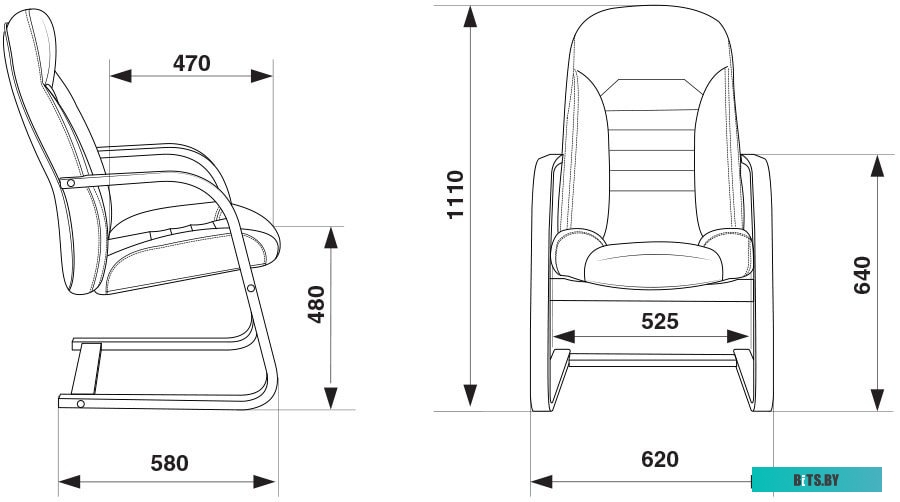 Офисное кресло (Стул) Бюрократ T-9923WALNUT-AV (черный) <T-9923WALNUT-AV/BL>