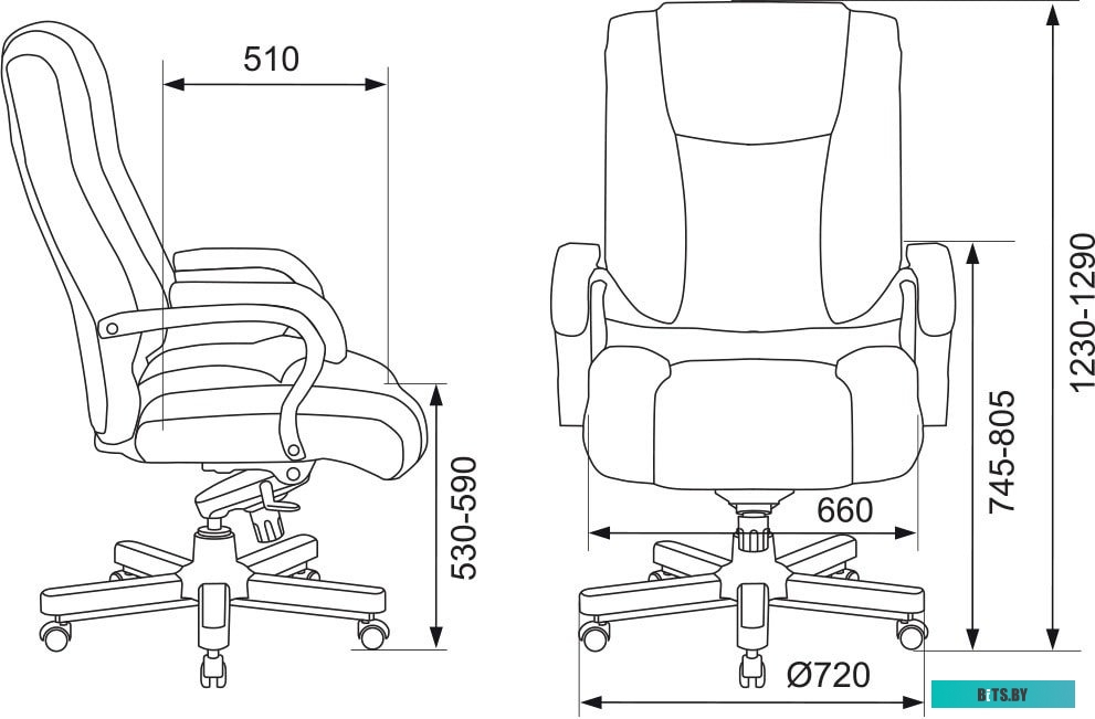 Офисное кресло (Стул) Бюрократ T-9925WALNUT (черный) <T-9925WALNUT/BLACK>