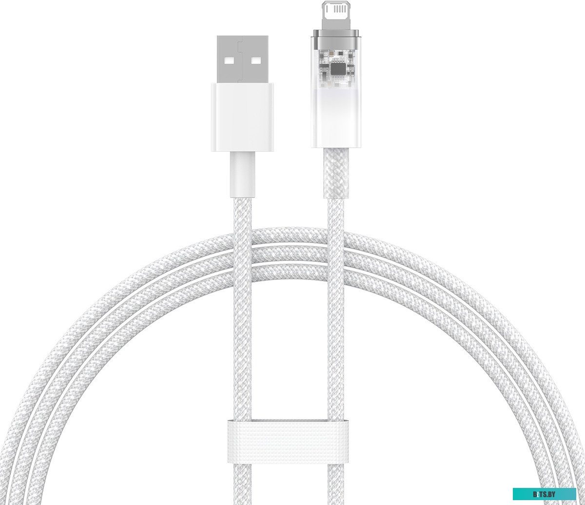 Кабель Baseus Explorer Series Fast Charging Cable with Smart Temperature Control 2.4A USB Type-A - Lightning (1 м, белый) 