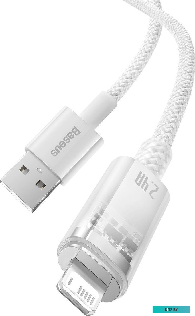 Кабель Baseus Explorer Series Fast Charging Cable with Smart Temperature Control 2.4A USB Type-A - Lightning (1 м, белый) 