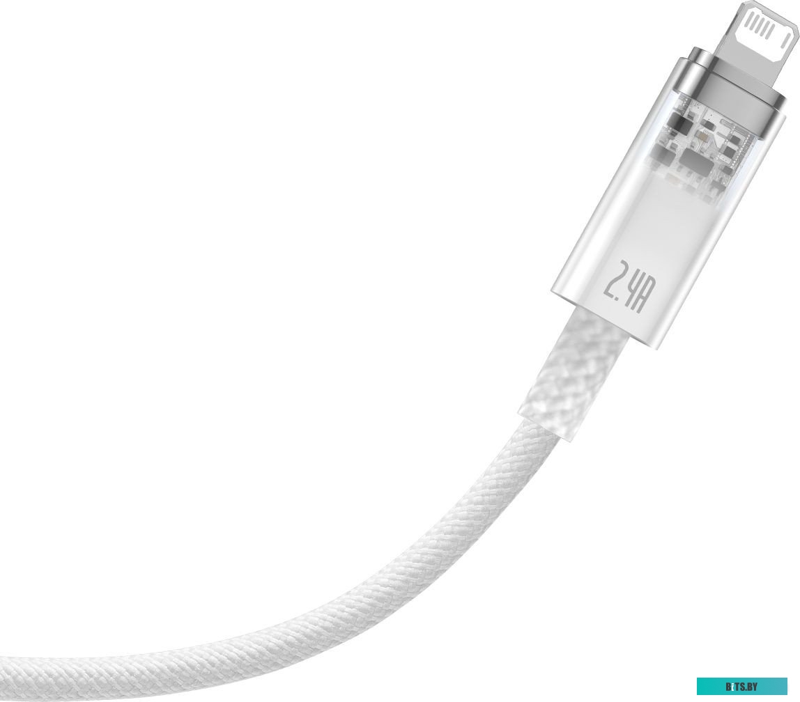 Кабель Baseus Explorer Series Fast Charging Cable with Smart Temperature Control 2.4A USB Type-A - Lightning (1 м, белый) 