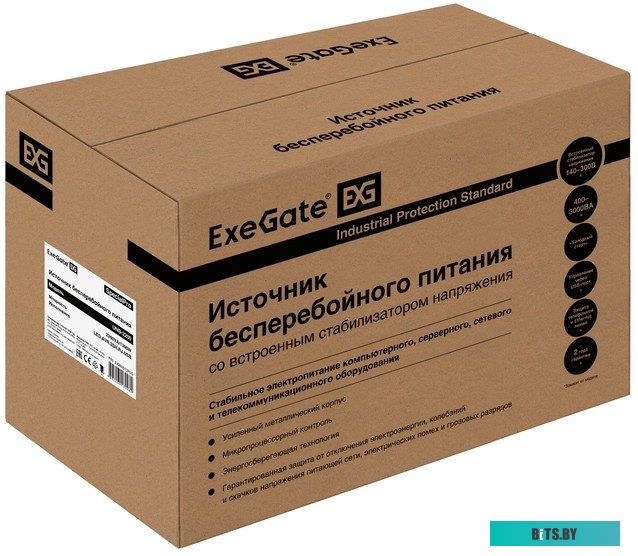 ИБП ExeGate SpecialPro UNB-2200.LED.AVR.2SH.RJ.USB EX292613RUS