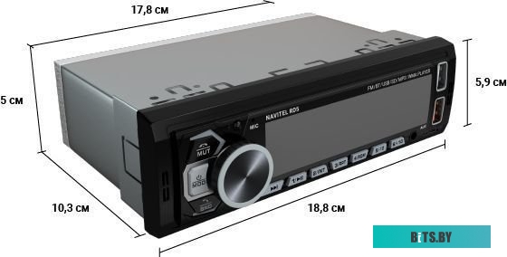 RD5 Автомагнитола Navitel RD5 1DIN 4x50Вт ПДУ