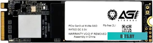 Накопитель SSD AGi 2.5"; 512GB AGI AI298 Client SSD PCI-E 3.x x4, 3D NAND