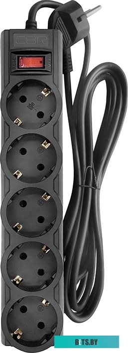 Сетевой фильтр (удлинитель) CBR CSF 2505 Black PC 1.8м