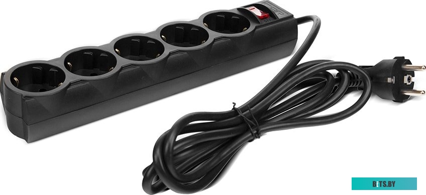 Сетевой фильтр (удлинитель) CBR CSF 2505 Black PC 1.8м