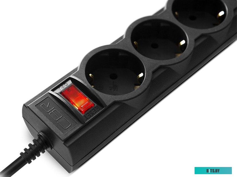 Сетевой фильтр (удлинитель) CBR CSF 2505 Black PC 1.8м