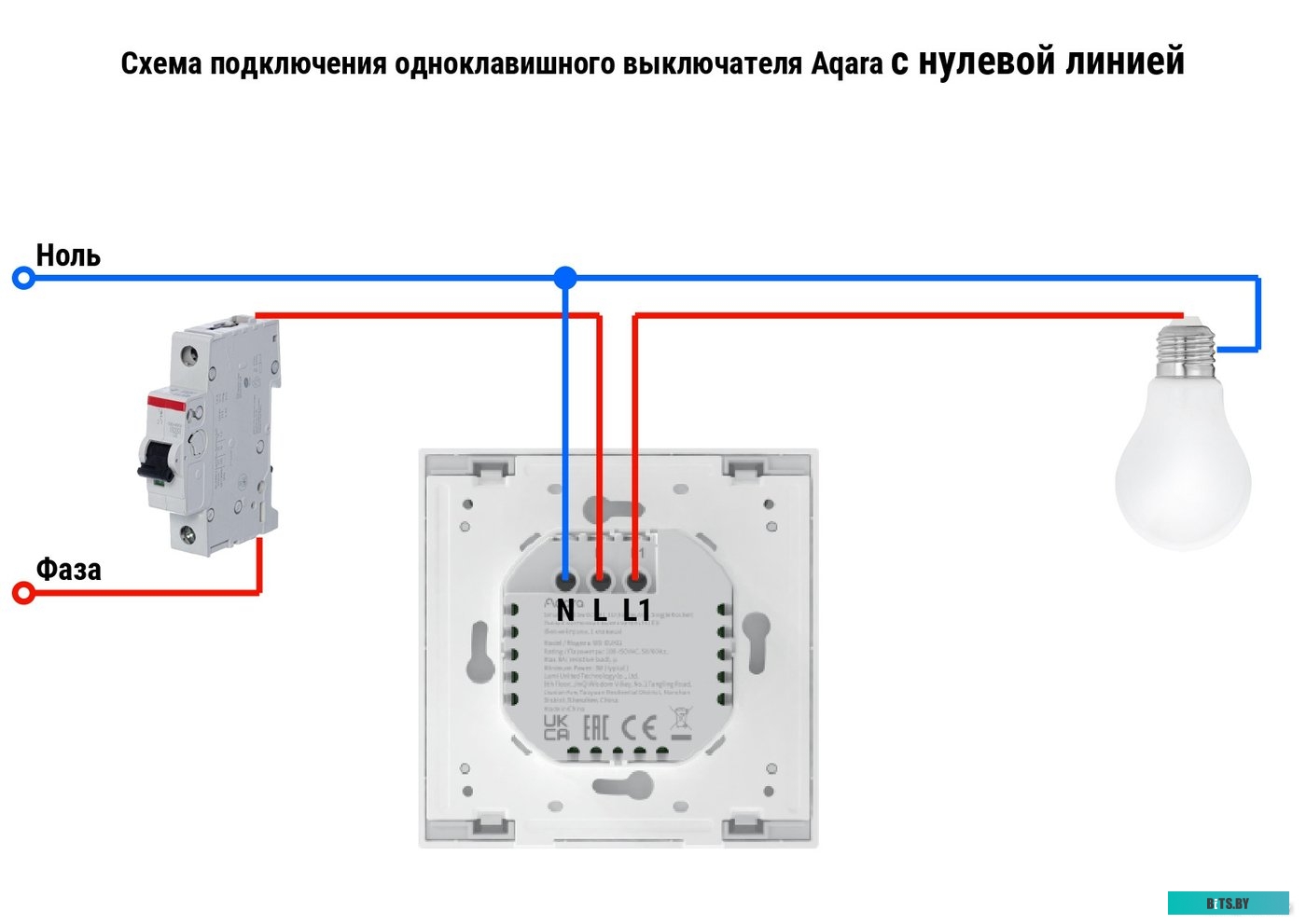 WS-EUK03GR Умный выключатель Aqara H1 EU 1-нокл. с нейтралью серый (WS-EUK03GR)