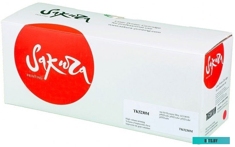 SATK5230M Картридж SAKURA TK5230M для Kyocera Mita ECOSYS p5021cdn/ p5021cdw/ p5221cdn/ p5521cdw, пурпурный, 2 200 к.