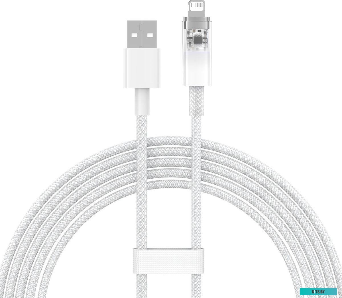 Кабель Baseus Explorer Series Fast Charging Cable with Smart Temperature Control 2.4A USB Type-A - Lightning (2 м, белый) 