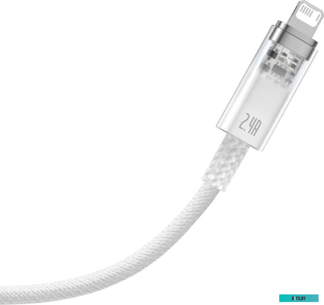 Кабель Baseus Explorer Series Fast Charging Cable with Smart Temperature Control 2.4A USB Type-A - Lightning (2 м, белый) 