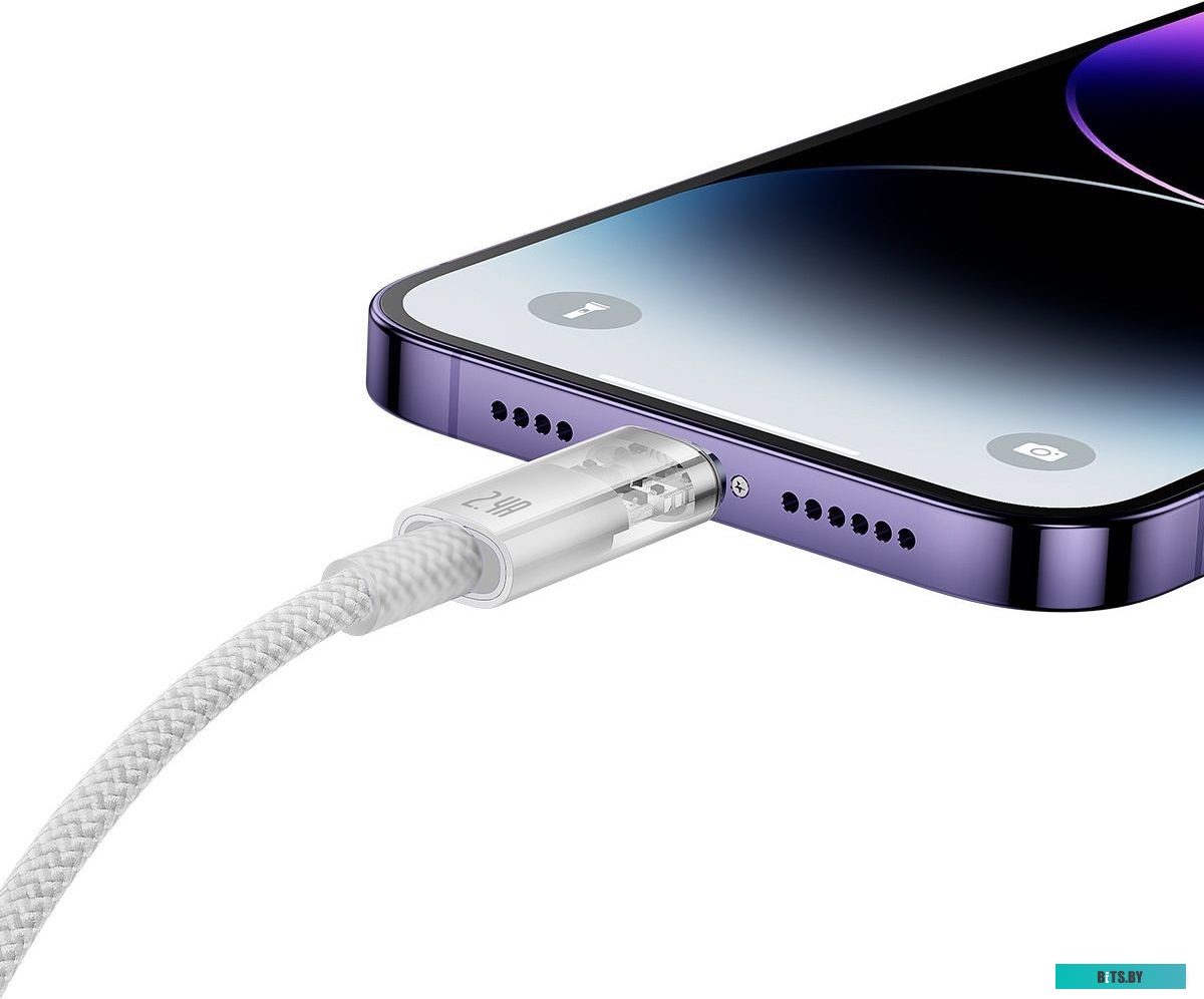 Кабель Baseus Explorer Series Fast Charging Cable with Smart Temperature Control 2.4A USB Type-A - Lightning (2 м, белый) 