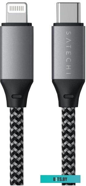 ST-TAL10M Кабель Satechi USB A to Lightning, MFI, 0,25м, Серый ST-TAL10M