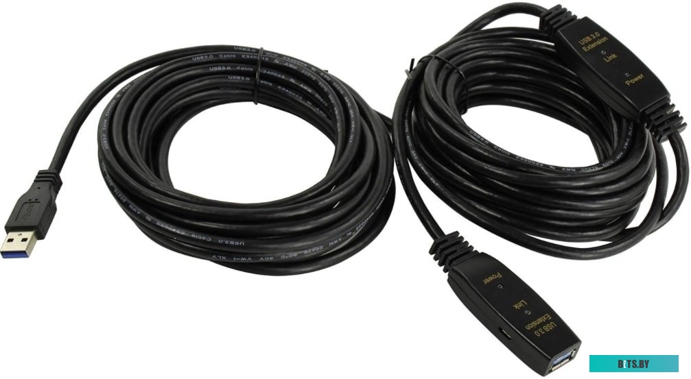 Кабель-адаптер USB 3.0, удлинительный активный, 10м, iOpen (Aopen/Qust), ACU827A-10M