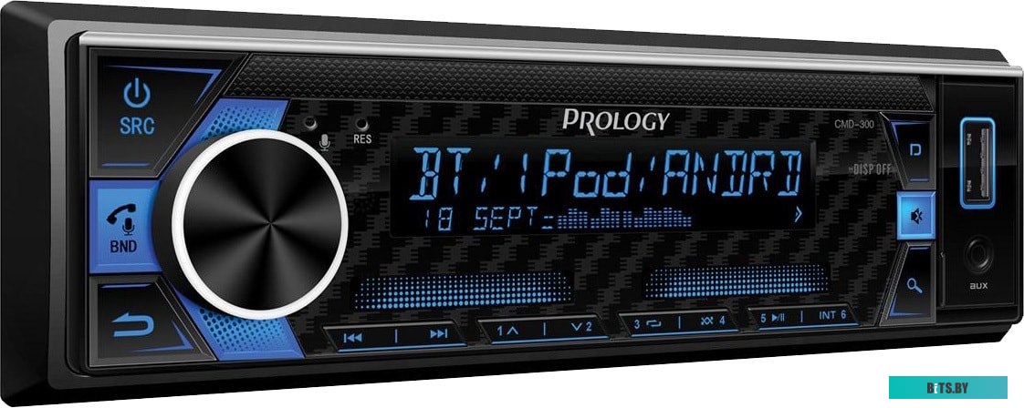 PRCMD330 Автомагнитола Prology CMD-330 1DIN 4x55Вт v4.2 ПДУ RDS (PRCMD330)