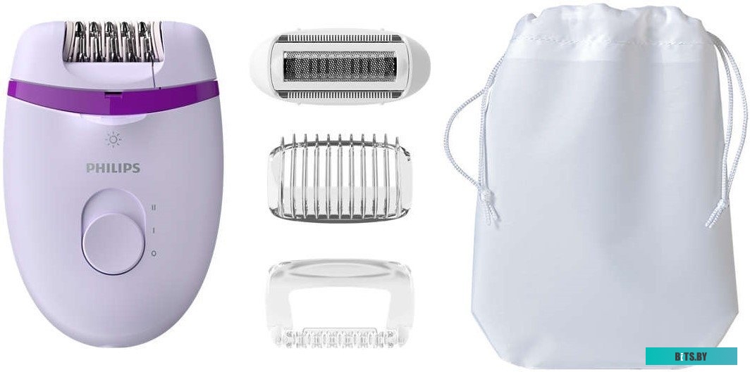 BRE275/00 Эпилятор Philips BRE275/00 скор.:2 насад.:3 от электр.сети сиреневый/фиолетовый