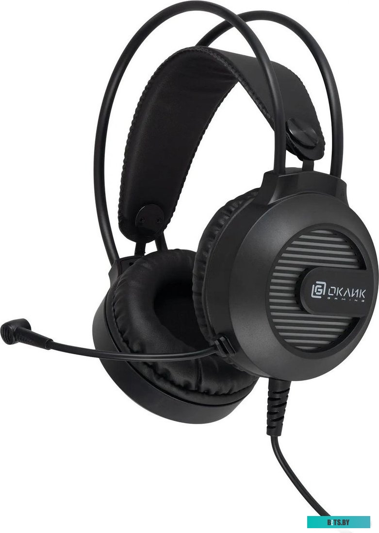 Наушники с микрофоном Оклик HS-L300G Black черный 2.2м мониторные USB оголовье (1796949)