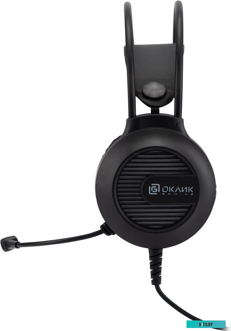 Наушники с микрофоном Оклик HS-L300G Black черный 2.2м мониторные USB оголовье (1796949)