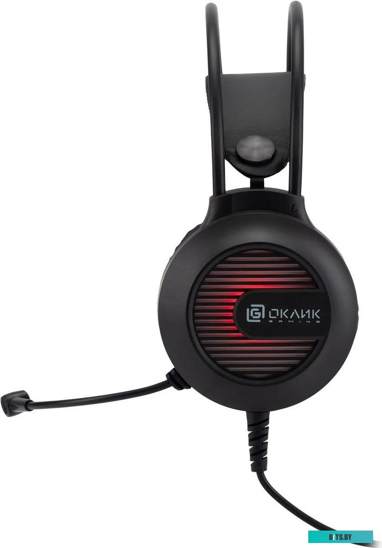 Наушники с микрофоном Оклик HS-L300G Black черный 2.2м мониторные USB оголовье (1796949)