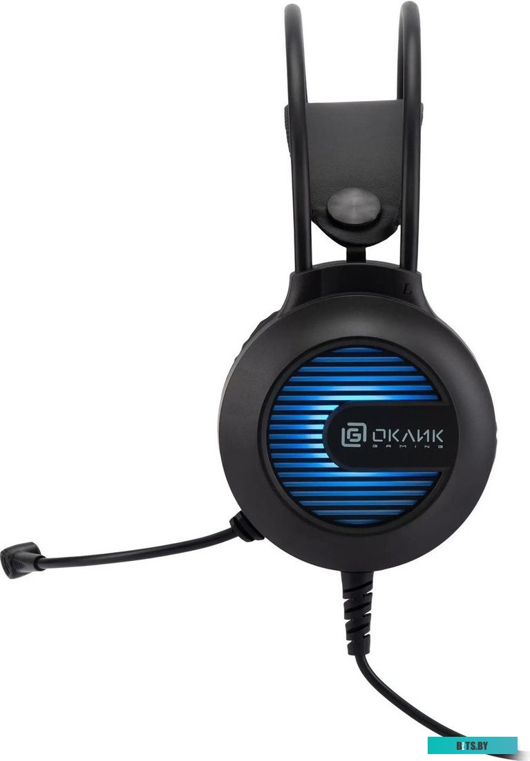 Наушники с микрофоном Оклик HS-L300G Black черный 2.2м мониторные USB оголовье (1796949)