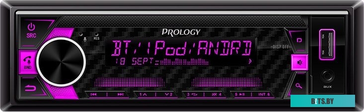 PRCMD340 Автомагнитола Prology CMD-340 1DIN 4x55Вт v4.2 ПДУ RDS (PRCMD340)