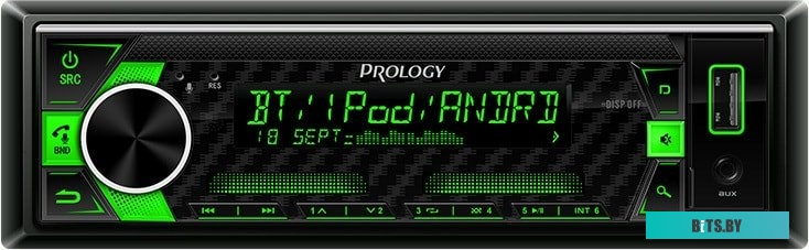 PRCMD340 Автомагнитола Prology CMD-340 1DIN 4x55Вт v4.2 ПДУ RDS (PRCMD340)