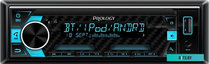 PRCMD340 Автомагнитола Prology CMD-340 1DIN 4x55Вт v4.2 ПДУ RDS (PRCMD340)