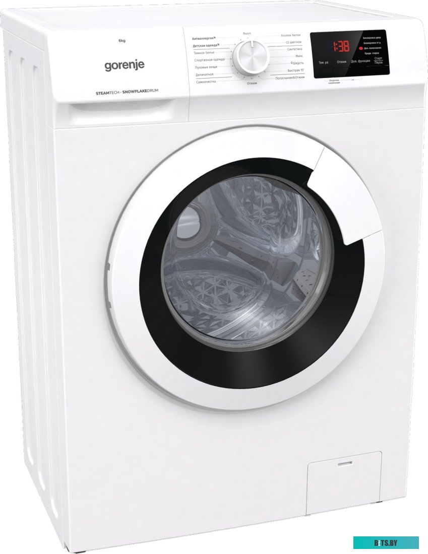 WHE60SFS Стиральная машина Gorenje WHE60SFS с паром класс: A+++ загр.фронтальная макс.:6кг белый