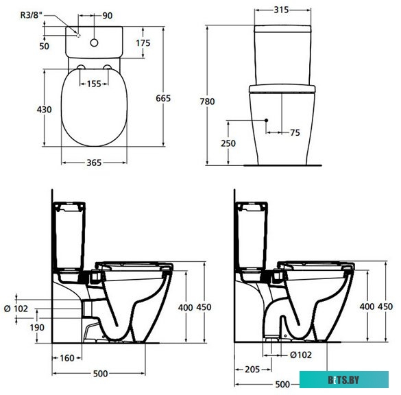 E7818 Доска магнитно-маркерная Deli E7818 лак белый 90x150см алюминиевая рама сталь