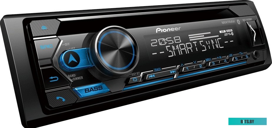DEH-S4250BT Автомагнитола Pioneer DEH-S4250BT 1DIN 4x50Вт ПДУ RDS