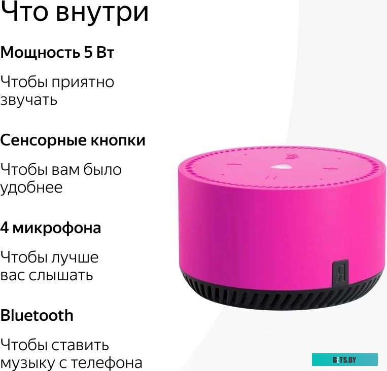 Умная колонка Яндекс Станция Лайт розовый фламинго YNDX-00025N