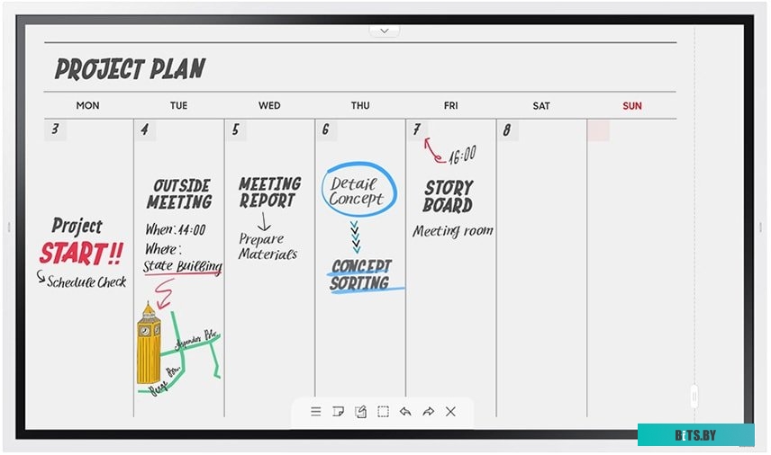 Интерактивная панель Samsung 65" WM65B Flip Chart Pro белый LH65WMBWBGCXCI