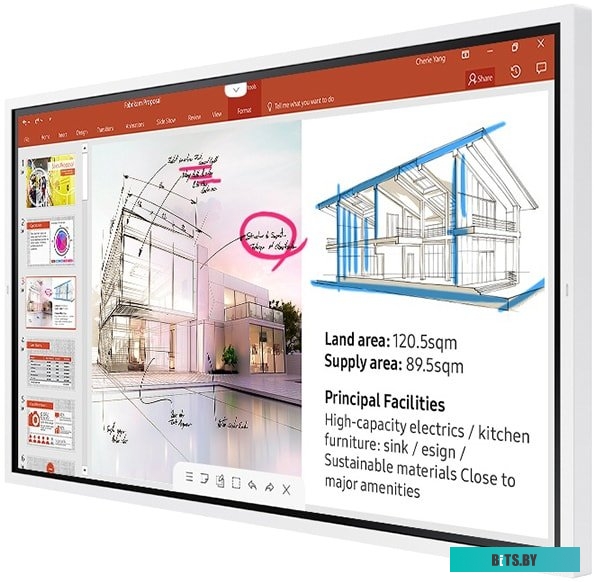 Интерактивная панель Samsung 65" WM65B Flip Chart Pro белый LH65WMBWBGCXCI
