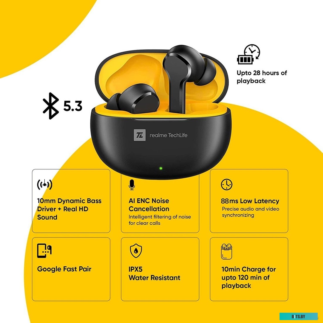 Наушники Realme Buds T100 RMA2109