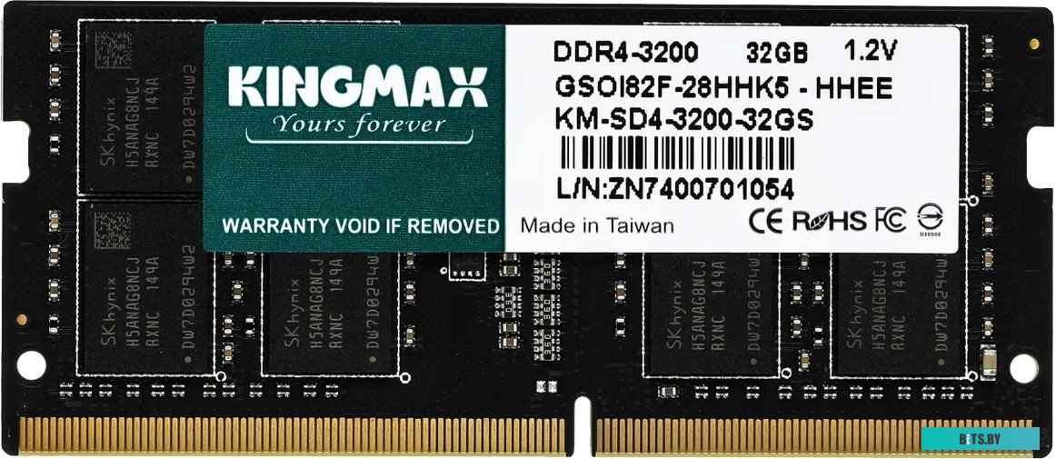 Оперативная память Kingmax KM-SD4-3200-32GS 32GB DDR4 3200MHz
