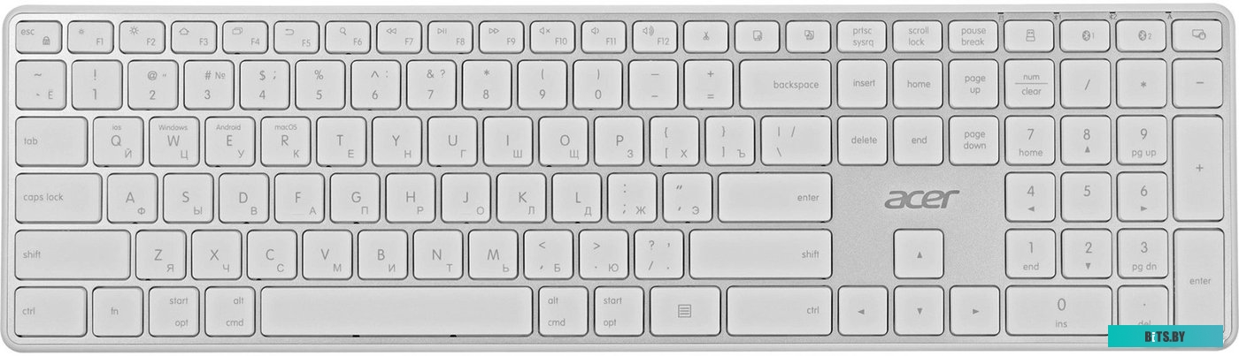 Клавиатура Acer OKR301 (белый/серебристый) <ZL.KBDEE.015>