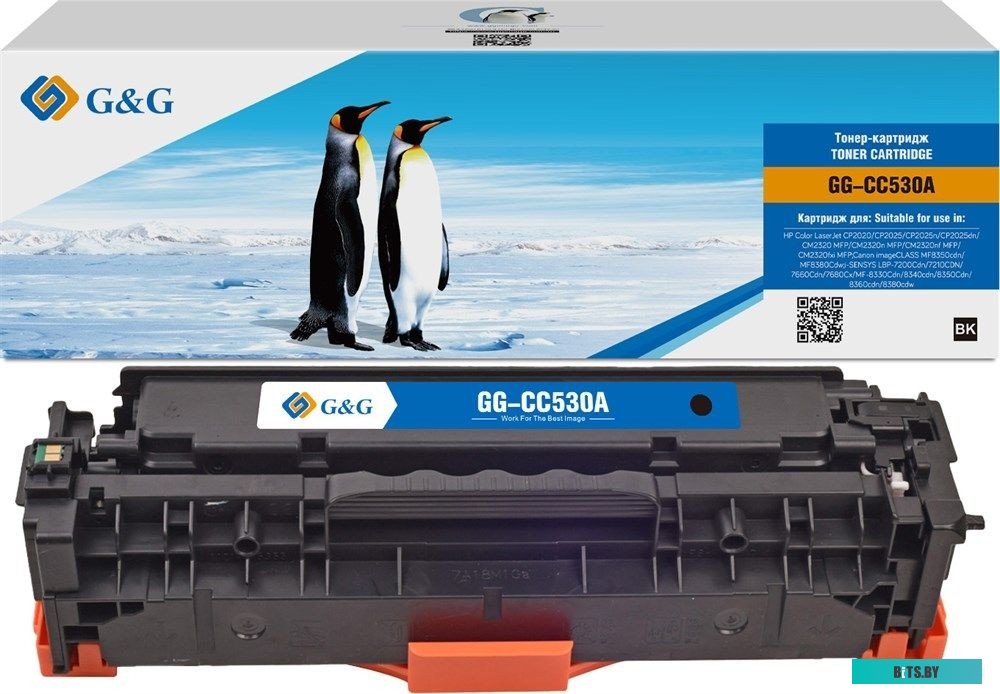 Картридж лазерный G&G GG-CC530A черный (3500стр.) для HP CLJ CP2020/CP2025/CM2320 MFP