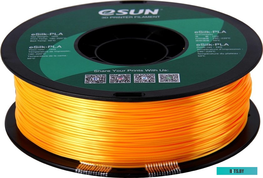Т0030635 eSUN eSilk PLA 1.75 мм 1000 г (темно-желтый)