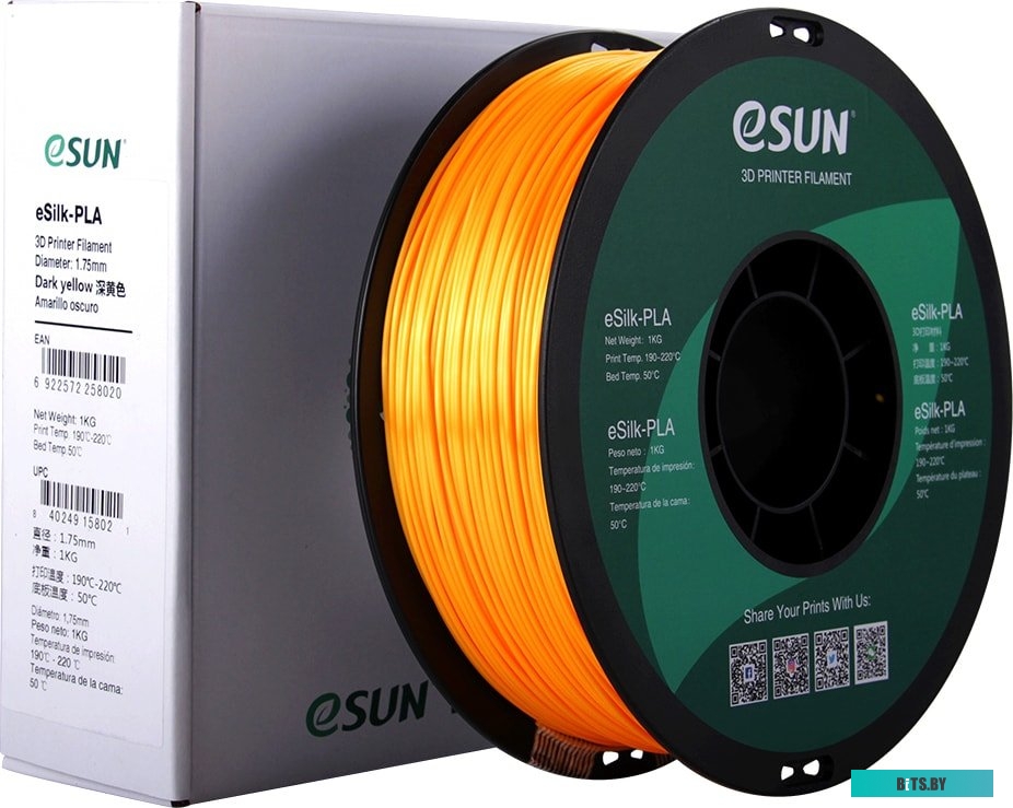 Т0030635 eSUN eSilk PLA 1.75 мм 1000 г (темно-желтый)