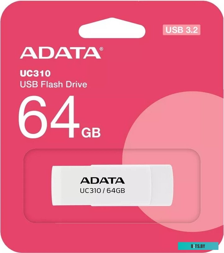 Флешка USB Flash ADATA UC310-64G-RWH 64GB (белый)