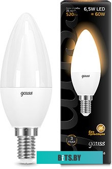 103101310 Упаковка ламп LED GAUSS E14,  свеча, 9.5Вт, 103101310, 10 шт.