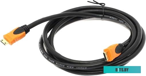MINIHDMI-1.8M Кабель аудио-видео Buro HDMI 1.4 HDMI (m)/Mini HDMI (m) 1.8м. феррит.кольца позолоч.конт. черный (MINIHDMI-1.8M)