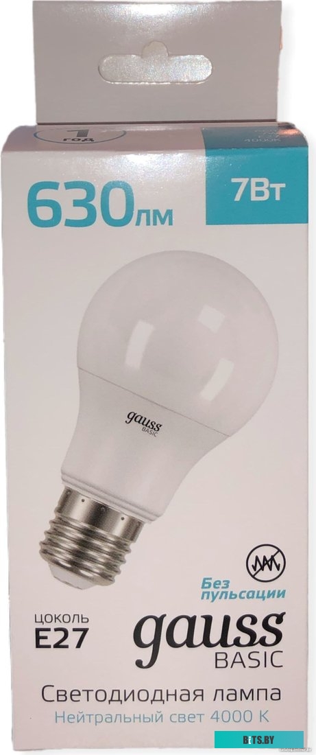 63224 Лампа светодиодная Gauss Elementary T120 42Вт цок.:E27 цилин. 220B 3600K св.свеч.бел.нейт. (упак.:1шт) (63224)