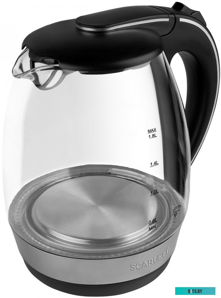 EK27G47 Чайник электрический Scarlett SC-EK27G47 1.8л. 2200Вт черный (корпус: стекло)